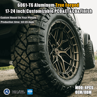 Jantes de camion Viaol forgées à rayons fendus Aero Ring 17 18 20 22 24 pouces 6x135 6x139.7 Bronze compatibles avec Silverado Tahoe 4Runner