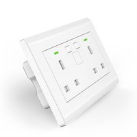 Prise murale USB UK Tuya Smart Home, télécommande WiFi, 2xUSB, multiprise murale UK