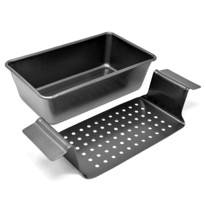 Bandeja Rectangular Antiadherente de Acero al Carbono para Panecillos, con Bandeja de Goteo, Apta para Lavavajillas y Horno, 0.7mm de Grosor, para Hornear, Reduce la Grasa y Mejora el Sabor - Product Image 1