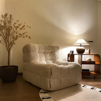 Canapé paresseux - Fauteuil décontracté individuel pour salon - Canapé tendance en forme de ver pour la détente sur balcon et la décoration intérieure