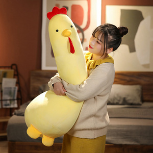 Peluche personalizzato con logo a forma di pulcino grasso, morbido e coccoloso, cuscino lungo a forma di gallina, peluche rotondo a forma di gallo, simpatico cuscino decorativo - Product Image 4