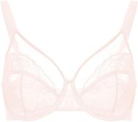 Soutiens-gorge minimisateurs pour femmes Enchante, à bonnets pleins, fins, à armatures, sans bretelles, tricotés, grandes tailles, pour usage quotidien, avec effet liftant, en dentelle florale, pour poitrines généreuses