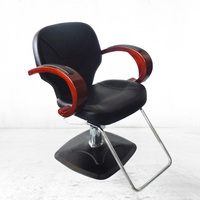 Fauteuil de Barbier Moderne BEIMENG avec Accoudoirs en Bois, Chaise de Salon de Beauté, Chaise de Coiffure Commerciale en Gros
