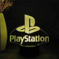 PS5 Game Zone 3D Lampe Gaming Fans Cadeau Chambre Décoration LED Lumière 3D Illusion Lampe