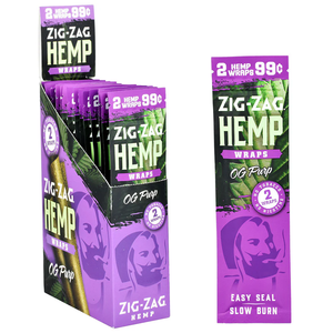 ZIG-ZAG Hemp Wraps 25-Pack - Natural (2 Wraps Per Pack) 100% Natural, Slow-Burning Hemp Wraps <b>Smoking</b> Accessories - Product Image 4