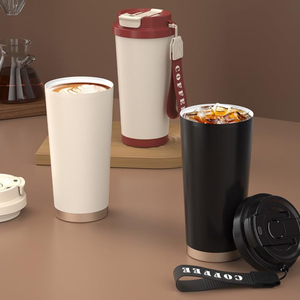 Vaso Térmico Escolar Ecológico con Tapa <span class=keywords><strong>de</strong></span> Acero Inoxidable, <span class=keywords><strong>Diseño</strong></span> Minimalista, Taza Térmica Personalizada para Café - Product Image 4