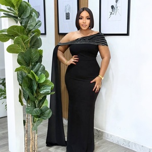 Elegant Glitter Diamonds <strong>Wedding</strong> <strong>Guest</strong> <strong>Dress</strong> Women Evening Celebrity Off Shoulder Ribbon Elegant Night Club Party Long <strong>Dresses</strong> - Product Image 3