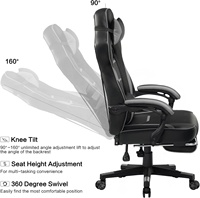 Échantillon gratuit 1 pièce Livraison gratuite Silla Gamer Ergonomique Scorpion Gris Chaises de jeu avec repose-pieds Lumières et haut-parleurs pour le jeu