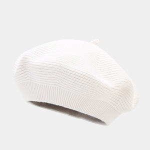 Boina Francesa para Mujer, Tejida en Lana Cálida para Invierno, Estilo Holgado, Rayas Basquesas, Clásica, Ideal para Regalo - Product Image 3