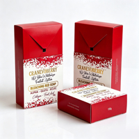 Boîtes d'emballage personnalisées OEM, boîte à double paroi avec manchon rouge, emballage de luxe pour savon cosmétique, boîte en papier rigide laminé mat