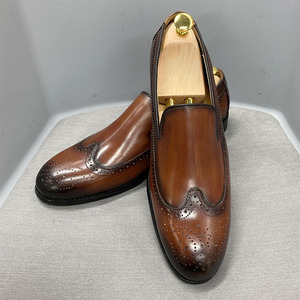 New Custom Business Office <strong>s</strong> <strong>Men</strong> Genuine Leather Brogue Oxford Luxury Dress <strong>s</strong> Monk Strap - Product Image 5