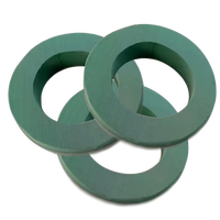 Busa Bunga Huiya Hijau 27cm Modern Ring Floral Foam Bulat Resin Fenolik