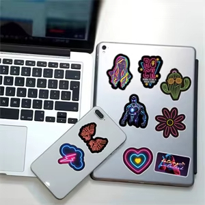 Stiker grafiti kustom stiker reflektif cetak kreatif Neon stiker tahan air dekoratif - Product Image 4