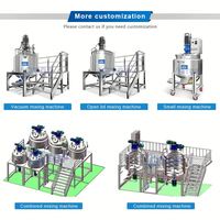 Cuve de mélange et d'agitation entièrement automatique de 500L pour produits cosmétiques, savon liquide, détergent et produits chimiques