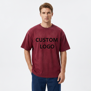 เสื้อยืดพิมพ์ลายสไตล์วินเทจสำหรับผู้ชายและผู้หญิง  ผ้าสโตนวอช  โลโก้แบบกำหนดเอง  ลายพิมพ์แบบดิสเทรส  โลโก้ด้านหน้า  เหมาะสำหรับกิจกรรมกลางแจ้ง - Product Image 1