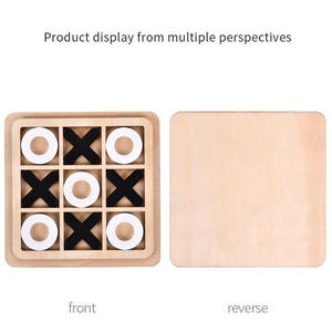 Premium Wood Tic <strong>Tac</strong> Toe Set Board Game Classic Family Table Game for Adults Children XOXO Travel Chess Board Family Gift Idea - Product Image 3
