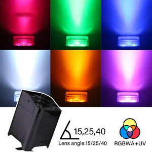 6*18W RGBWAUV 6IN1 Batería Par Inalámbrico LED Uplights Luz de escenario para Barra de boda <span class=keywords><strong>Dj</strong></span> - Product Image 3