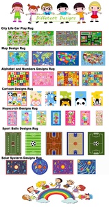 Tapis de jeu classique pour enfants 100% Polyester 3mm motif floral gratuit tapis rampant <span class=keywords><strong>marelle</strong></span> conception personnalisable pour les enfants - Product Image 6