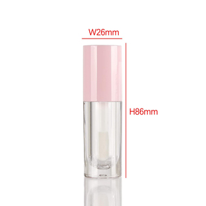 Light up Gold Round Big Brush Lipgloss Tubes with Fat Applicator White 6.5ml Lip Gloss Tubes with Lipgloss <b>Custom</b> logo - Product Image 3