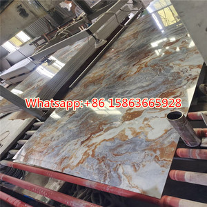 Tường Bảng điều khiển Acrylic PVC tường bằng đá cẩm thạch Bảng điều khiển nội thất đá UV nhựa inflame chậm Đá Cẩm Thạch loại PVC bảng điều khiển cho tường trang trí - Product Image 5