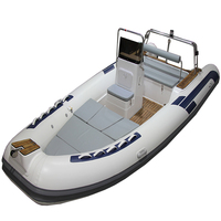 20ft 6m CE bateau gonflable 150hp moteur puissance Sport RIB bateau Hypalon fibre de verre coque bateau à rames