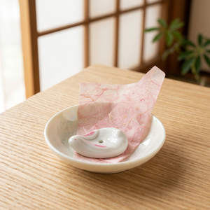 Moderno Porta Incienso de Cerámica con Forma de Conejo, Incienso Aromático Japonés Hecho a Mano por Kosaido Kyoto, para Todas las Estaciones - Product Image 2