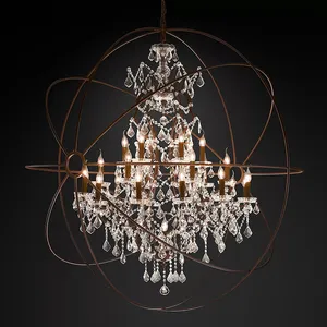 Indoor Crystal Chandelier Home Modern Fixtures Ceiling Lighting Restoration Manufacturer Led Pendant Light