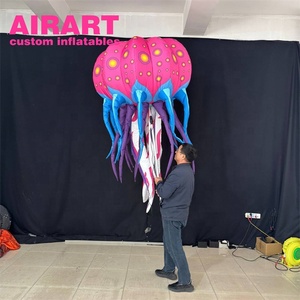 Marionnettes gonflables rouges de méduse et animal gonflable de costume de méduse pour des défilés adultes - Product Image 5
