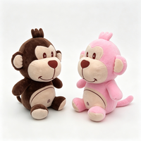 Jouets en peluche mignons singe et vache, figurines d'animaux en peluche douces pour la décoration de la maison, ornements de bureau et cadeaux kawaii