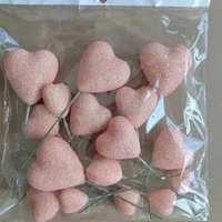 Poudre à paillettes en forme de cœur pour décoration de gâteau de Noël, 20 pièces par paquet, 2cm, 2.5 cm, 3cm, 4cm