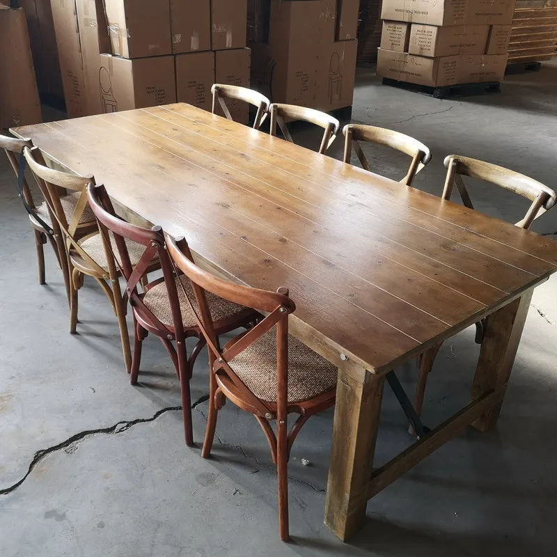 Современный простой дизайн, столы из американского орехового цвета, прямоугольный столик из массива дерева, обеденный складной столик