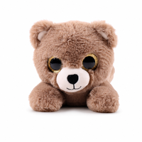 Ours en peluche lesté en velours côtelé, animal en peluche doux pour soulager le stress, poupée compagnon de confort de 32 cm