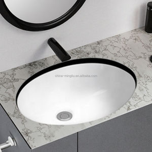 <span class=keywords><strong>Lavabo</strong></span> ovalado de cerámica de diseño moderno para el hogar y baños de hoteles Opción económica para uso doméstico - Product Image 3