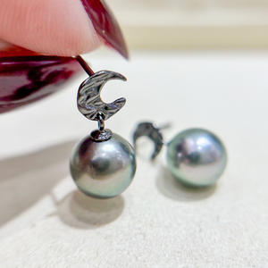 Accesorios de Plata S925 para DIY con Perlas, Pendientes de Joyería con Cuentas Redondas de 7-10 mm, Modelo 22210 - Product Image 1