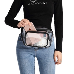 Sac banane de sport transparent en PVC imperméable pour femme, idéal pour la randonnée et le cyclisme, avec fermetures éclair étanches - Product Image 2