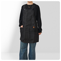Tablier sans manches en toile épaisse cirée, réutilisable, tendance, multi-poches, rangement, rétro, jardin, outil alimentaire, ceinture