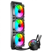 JQJ 360 Radiator CPU Digital Terintegrasi Berpendingin Air dengan Layar ARGB Nirkabel, Tampilan Suhu, 5V PWM 71CFM 25dBA 120mm