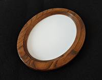 Cadre photo rond en bois massif de luxe fabriqué à la main avec une construction durable au design élégant pour la décoration de la maison
