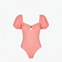 Maillot de bain bikini élégant en nylon et élasthanne, design simple, idéal pour les vacances d'été, avec effet ventre plat – Collection été en promotion