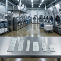 Étiquettes de blanchisserie en tissu NFC/UHF à double fréquence durables, résistantes à la chaleur, lavables, étiquettes RFID pour le linge, utilisables plus de 300 fois