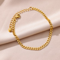 Mode 18k plaqué or étanche en acier inoxydable serpent chaîne torsion corde cheville cubaine Figaro bracelets de cheville pour femmes bijoux de plage