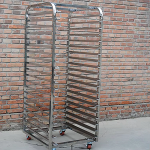 15 16 20 टियर स्टेनलेस स्टील S304 ट्रे ब्रेड ओवन ट्रॉली मल्टी-फंक्शनल टोकरी रैक बेकरी फूड ट्रॉली मोबाइल बन - Product Image 6