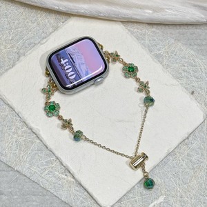 Correa de reloj con delicadas flores de diamantes de imitación, cadena de cristal, correa ajustable para reloj inteligente para mujer - Product Image 3