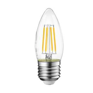 1W 2W 4W Clear Glass <b>Shell</b> LED Filament Bulb with E27 Base Remote Control Switch AC/DC Power Supply C35 Candle Lamp - Product Image 1