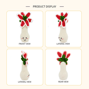 Muñeco de Ajo de Ganchillo Hecho a Mano KIVA, Adorno de Brócoli de Hilo Curativo, Regalo Creativo y Divertido - Product Image 3