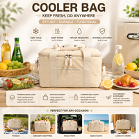 Sac à déjeuner isotherme souple personnalisé avec logo, fermeture éclair, imperméable et écologique pour le stockage des aliments