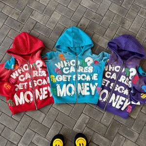 Felpa con Cappuccio di Alta Qualità di Marca Europea e Americana alla Moda, Calda Felpa Invernale Sportiva Unisex con Stampa a Ragnatela in Stile Americano - Product Image 2