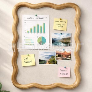 <b>Wooden</b> <b>Picture</b> <b>Frame</b> With Wavy Edges Wall Mounted For Home Display Customized Shape Horizontal Handmade Photo <b>Frame</b> - Product Image 3