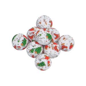 <strong>Wholesale</strong> Tie Dyed Food Grade <strong>Silicone</strong> Teething <strong>Beads</strong> Chew Teether 15mm <strong>Silicone</strong> <strong>Beads</strong> - Product Image 2