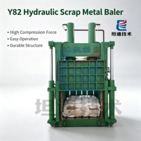 Prensa Hidráulica Vertical Automática y Duradera para Empacar Cartón, Máquina Empacadora de Alta Productividad para Cartón, Plástico y Latas